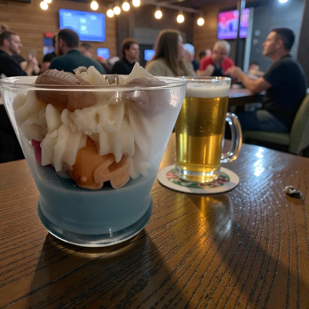 Football candle fireside, apples and maple bourbon 24oz 80 hr burn time